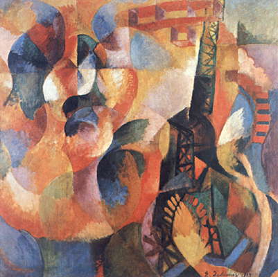 Р. Делоне. Круглые формы, солнце, башня. 1913. Частное собрание. Париж.
